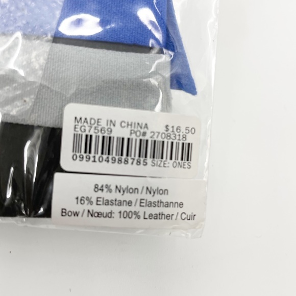 J. Crew Accessories Nwt J Crew Leather Hair Bows Ties Silver Blue